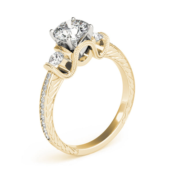 Round Three-Stone Diamond Engagement Ring · 0.32 ct tw