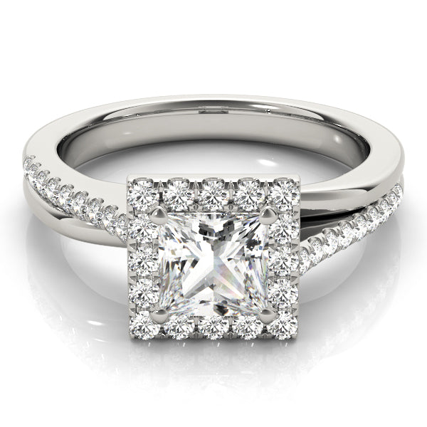 Square Halo & Cushion Diamond Engagement Ring · 1.15 ct tw
