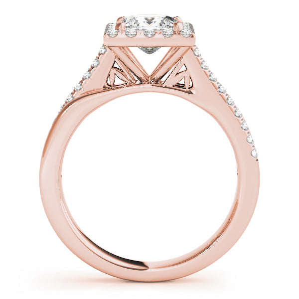 Square Halo & Cushion Diamond Engagement Ring · 1.15 ct tw