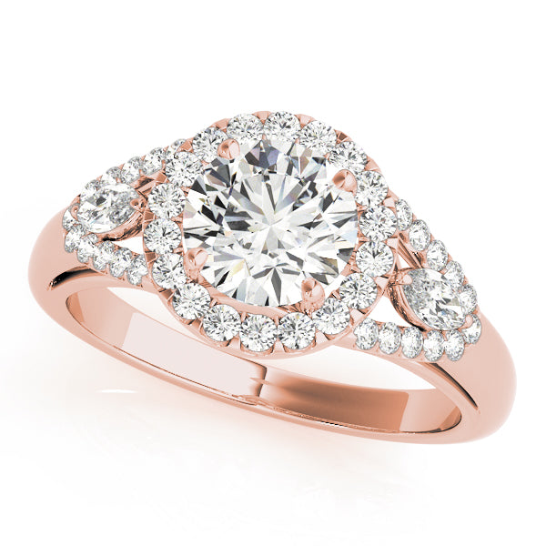 Round Halo Diamond Engagement Ring · 1.53 ct tw