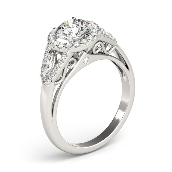 Round Halo Diamond Engagement Ring · 1.53 ct tw