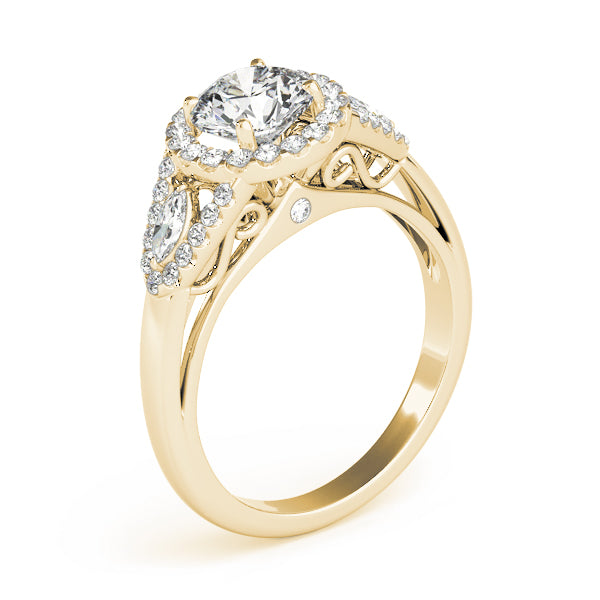 Round Halo Diamond Engagement Ring · 1.53 ct tw
