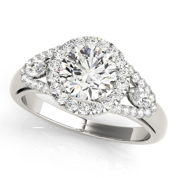 Round Halo Diamond Engagement Ring · 1.53 ct tw