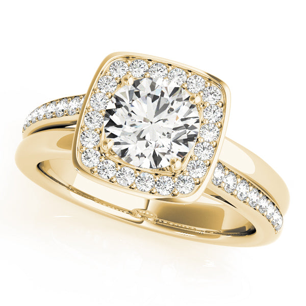 Round Halo Diamond Engagement Ring · 0.76 ct tw