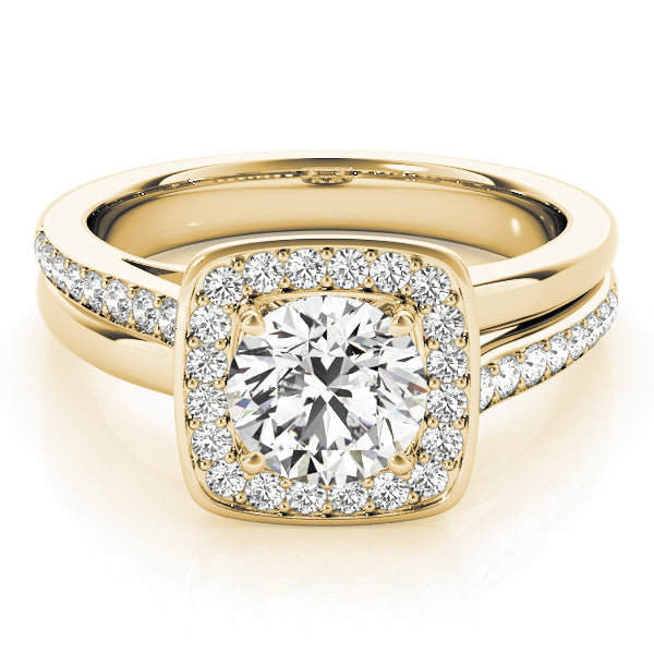 Round Halo Diamond Engagement Ring · 0.76 ct tw