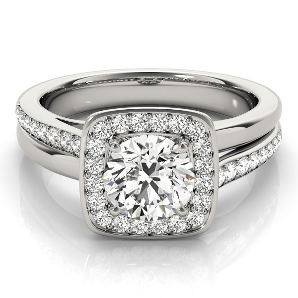 Round Halo Diamond Engagement Ring · 1.26 ct tw