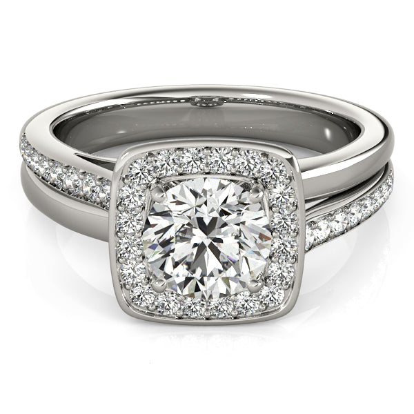 Round Halo Diamond Engagement Ring · 1.26 ct tw