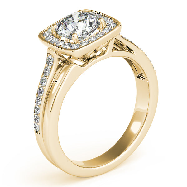 Round Halo Diamond Engagement Ring · 1.26 ct tw