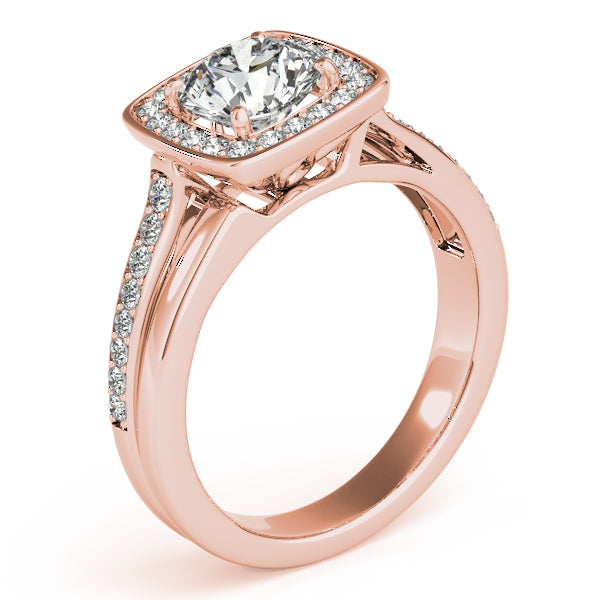 Round Halo Diamond Engagement Ring · 1.26 ct tw