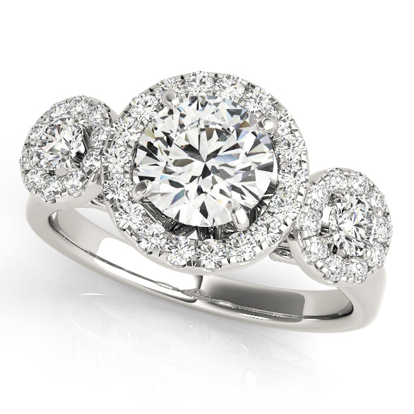Round Halo Diamond Engagement Ring · 1.58 ct tw