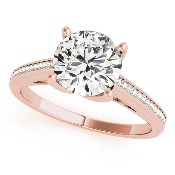 Round Single Row Channel Set Diamond Engagement Ring · 1.58 ct tw