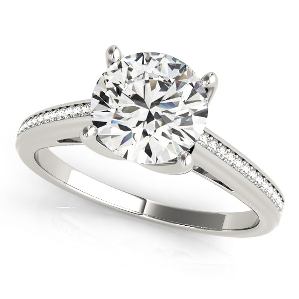 Round Single Row Channel Set Diamond Engagement Ring · 1.58 ct tw