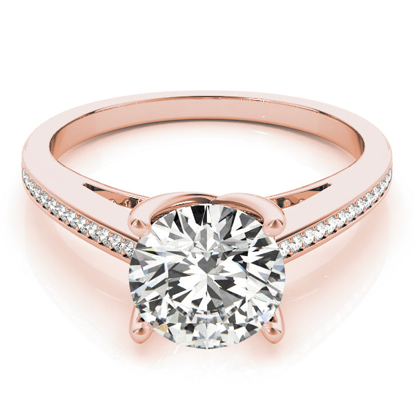 Round Single Row Channel Set Diamond Engagement Ring · 1.58 ct tw