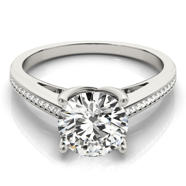 Round Single Row Channel Set Diamond Engagement Ring · 1.58 ct tw