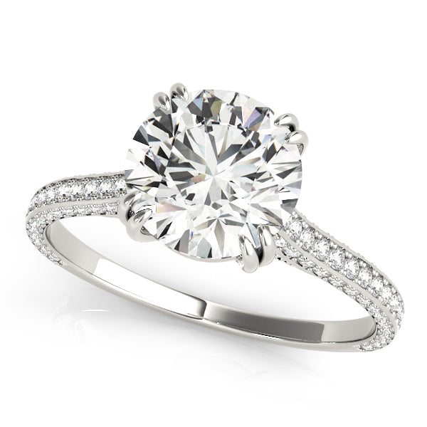 Round Single Row Prong Set Diamond Engagement Ring · 1.88 ct tw