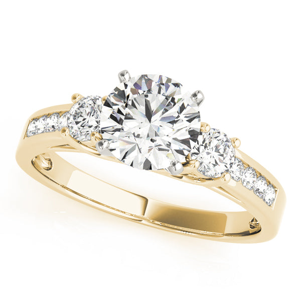 Round Three-Stone Diamond Engagement Ring · 0.38 ct tw