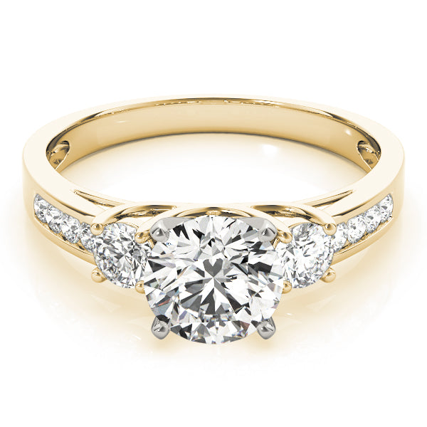 Round Three-Stone Diamond Engagement Ring · 0.38 ct tw