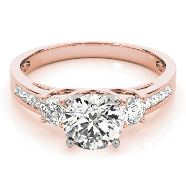 Round Three-Stone Diamond Engagement Ring · 0.38 ct tw