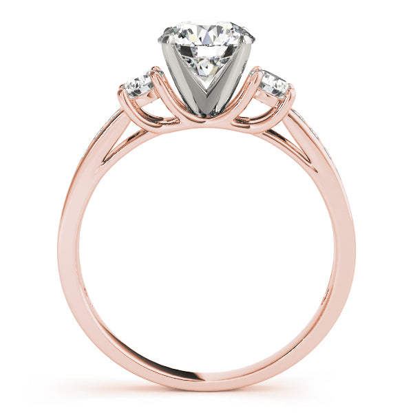 Round Three-Stone Diamond Engagement Ring · 0.38 ct tw
