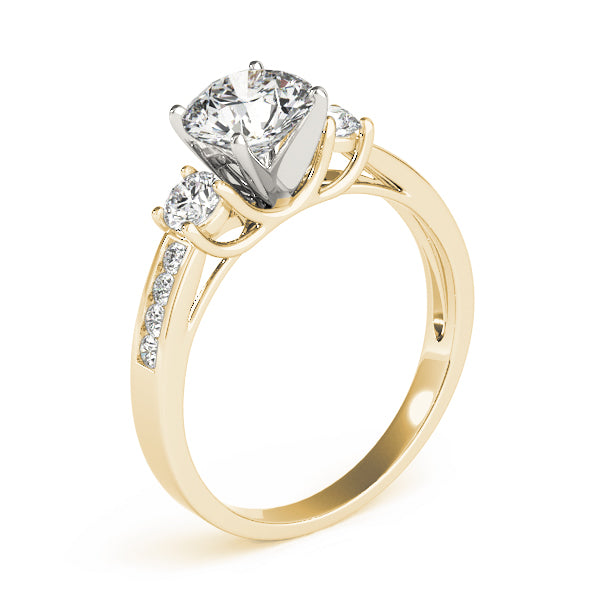 Round Three-Stone Diamond Engagement Ring · 0.38 ct tw