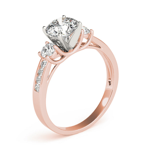 Round Three-Stone Diamond Engagement Ring · 0.38 ct tw