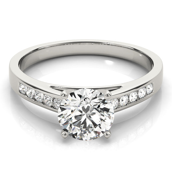 Single Row Channel Set Diamond Engagement Ring · 0.25 ct tw