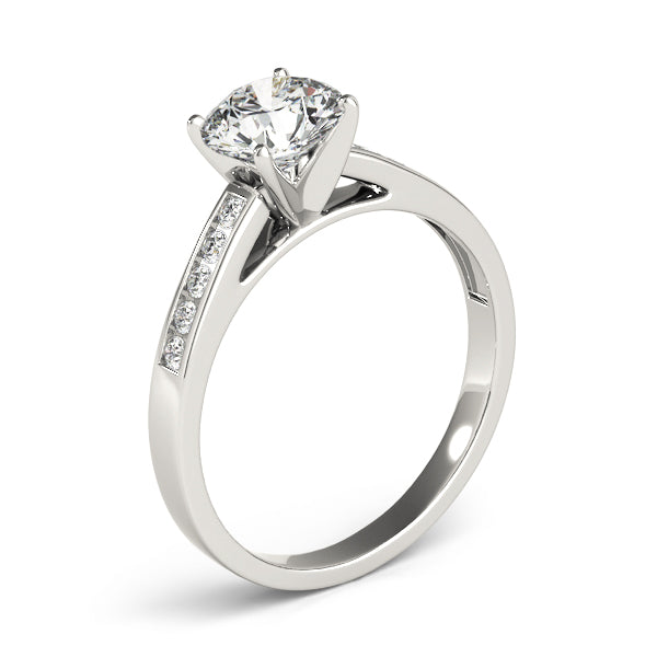 Single Row Channel Set Diamond Engagement Ring · 0.50 ct tw