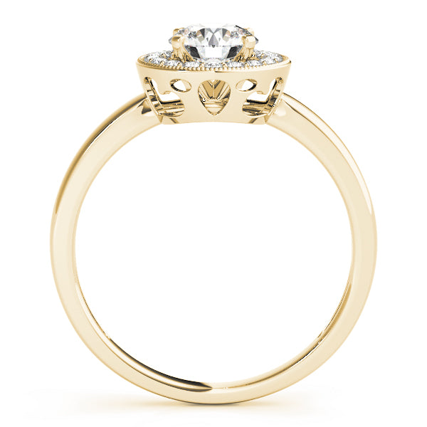 Round Halo Diamond Engagement Ring · 0.10 ct tw