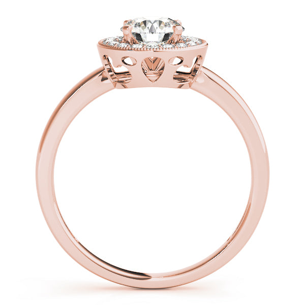Round Halo Diamond Engagement Ring · 0.11 ct tw