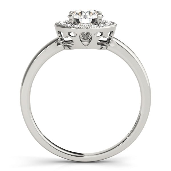 Round Halo Diamond Engagement Ring · 0.11 ct tw