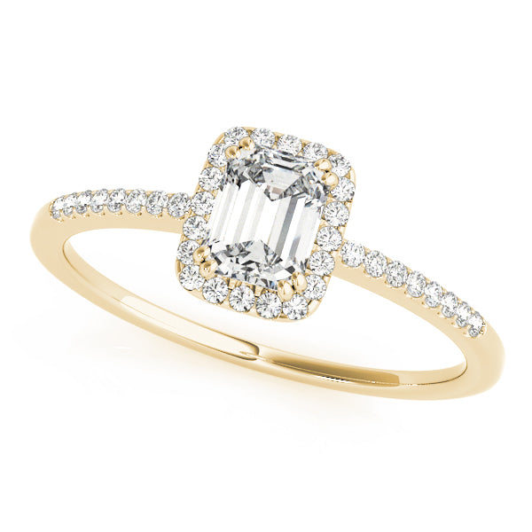 Emerald Halo Diamond Engagement Ring · 1.19 ct tw