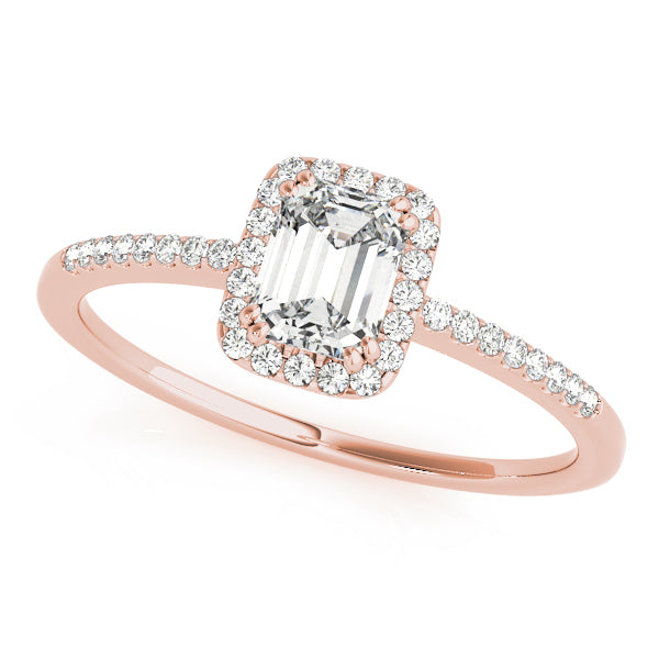 Emerald Halo Diamond Engagement Ring · 1.19 ct tw