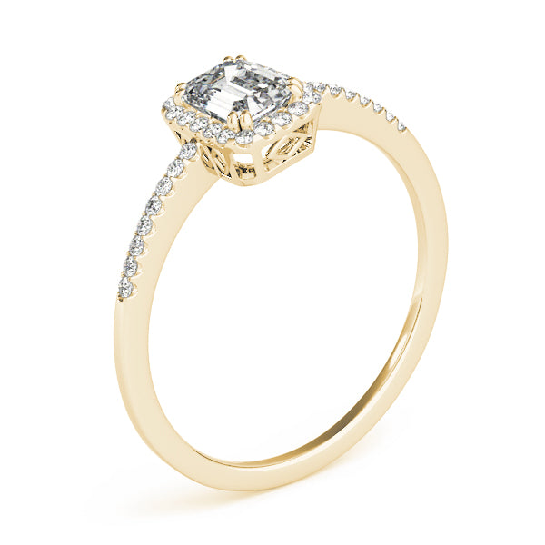 Emerald Halo Diamond Engagement Ring · 0.75 ct tw