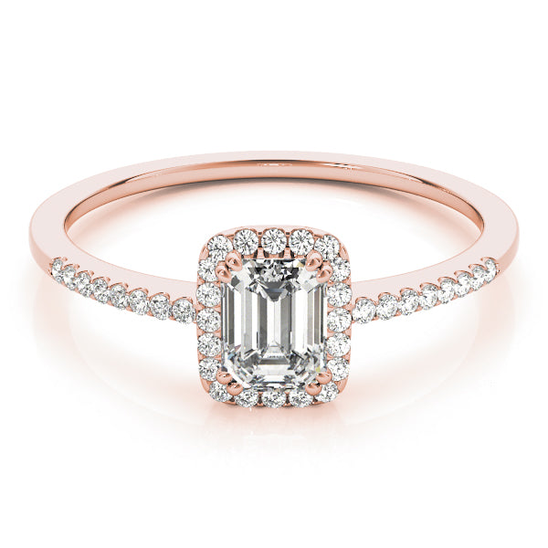 Emerald Halo Diamond Engagement Ring · 1.19 ct tw