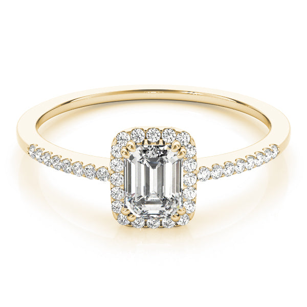 Emerald Halo Diamond Engagement Ring · 0.39 ct tw