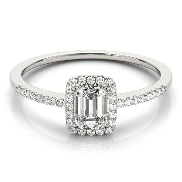 Emerald Halo Diamond Engagement Ring · 0.39 ct tw
