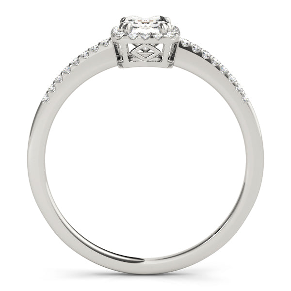 Emerald Halo Diamond Engagement Ring · 1.19 ct tw