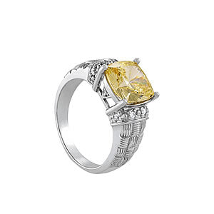 Cushion Princess Gemstone Fashion Ring · 0.03 ct tw