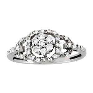 Round Diamond Cluster Fashion Ring · 0.33 ct tw