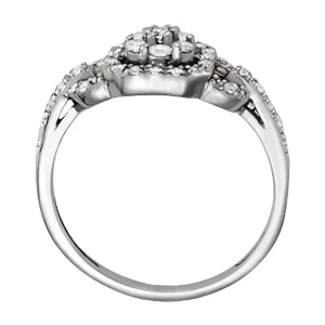 Round Diamond Cluster Fashion Ring · 0.33 ct tw