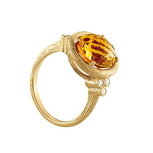 Oval Gemstone Fashion Ring · 0.09 ct tw