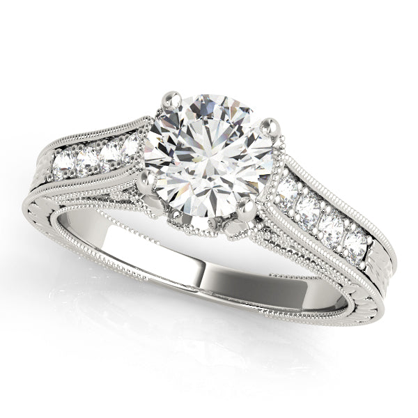 Round Single Row Prong Set Diamond Engagement Ring · 1.58 ct tw