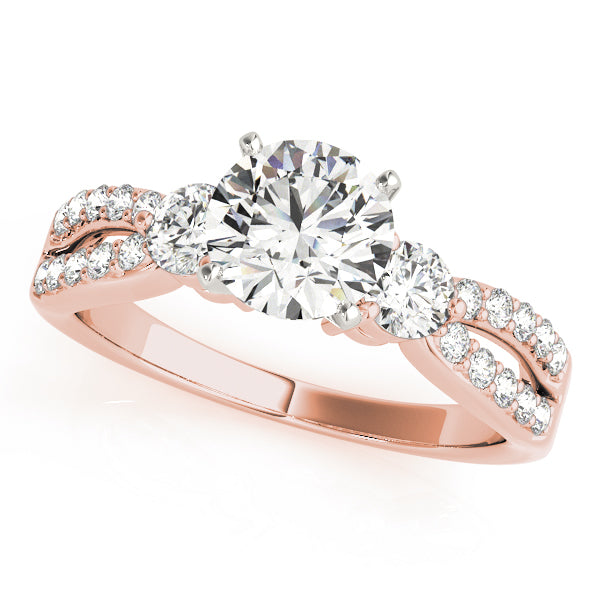 Round Three-Stone Diamond Engagement Ring · 0.62 ct tw
