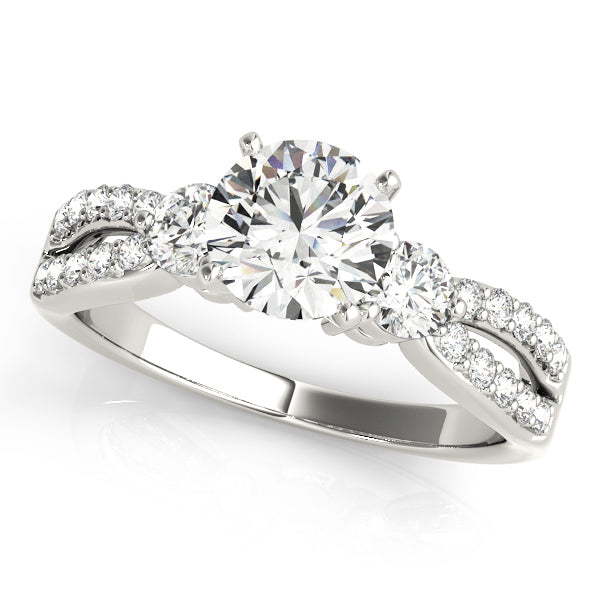 Round Three-Stone Diamond Engagement Ring · 0.62 ct tw