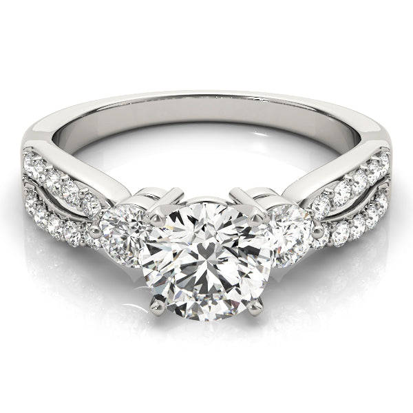 Round Three-Stone Diamond Engagement Ring · 0.62 ct tw