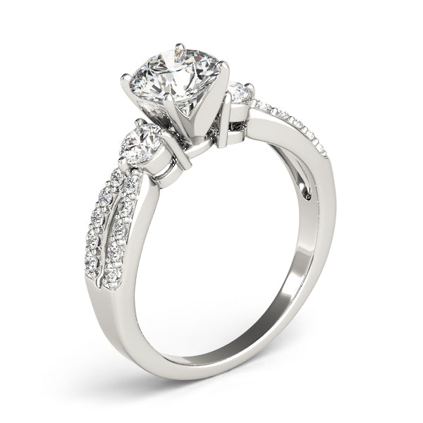 Round Three-Stone Diamond Engagement Ring · 0.62 ct tw