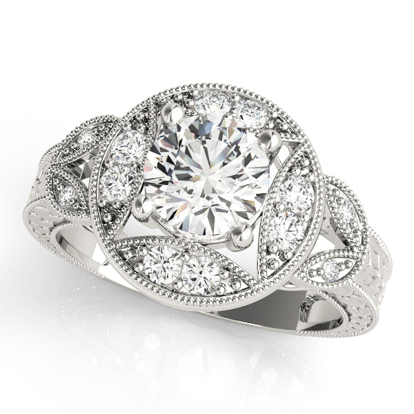 Round Antique Diamond Engagement Ring · 1.62 ct tw