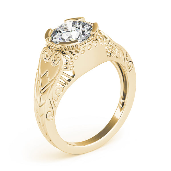 Round Antique Diamond Engagement Ring · 1.50 ct tw