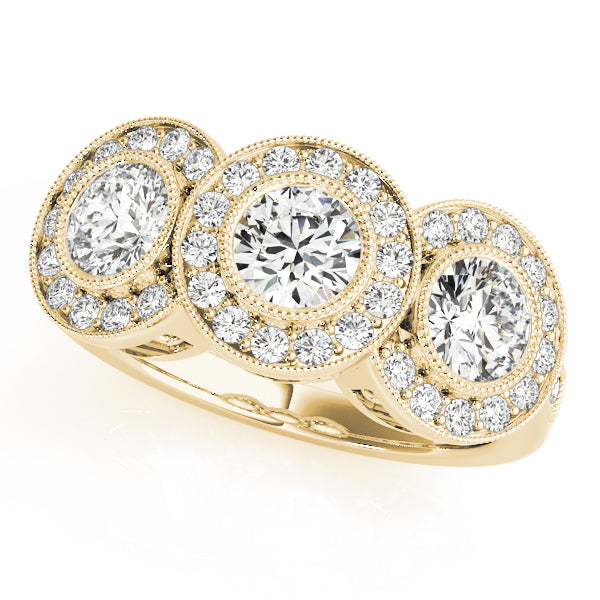 Round Three-Stone Diamond Engagement Ring · 1.44 ct tw