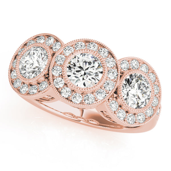 Round Three-Stone Diamond Engagement Ring · 1.44 ct tw